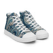 Blue Paisley Women’s high top canvas shoes