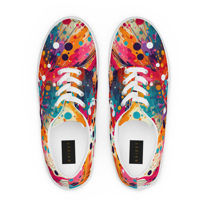 Paint Splatter Women’s lace-up canvas shoes