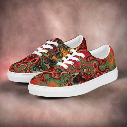 Red Dragon Women’s lace-up canvas shoes