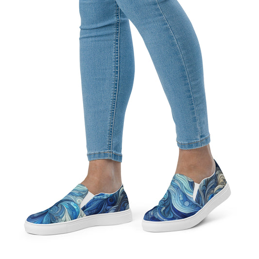 Blue Wave Women’s slip-on canvas shoes