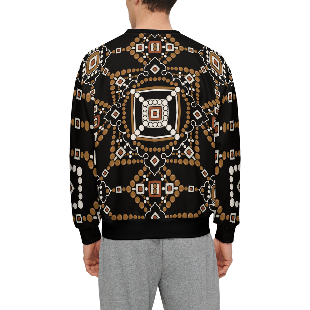Axiest Brown and Black Men’s Relaxed Fit Sweatshirt | Earth Friendly